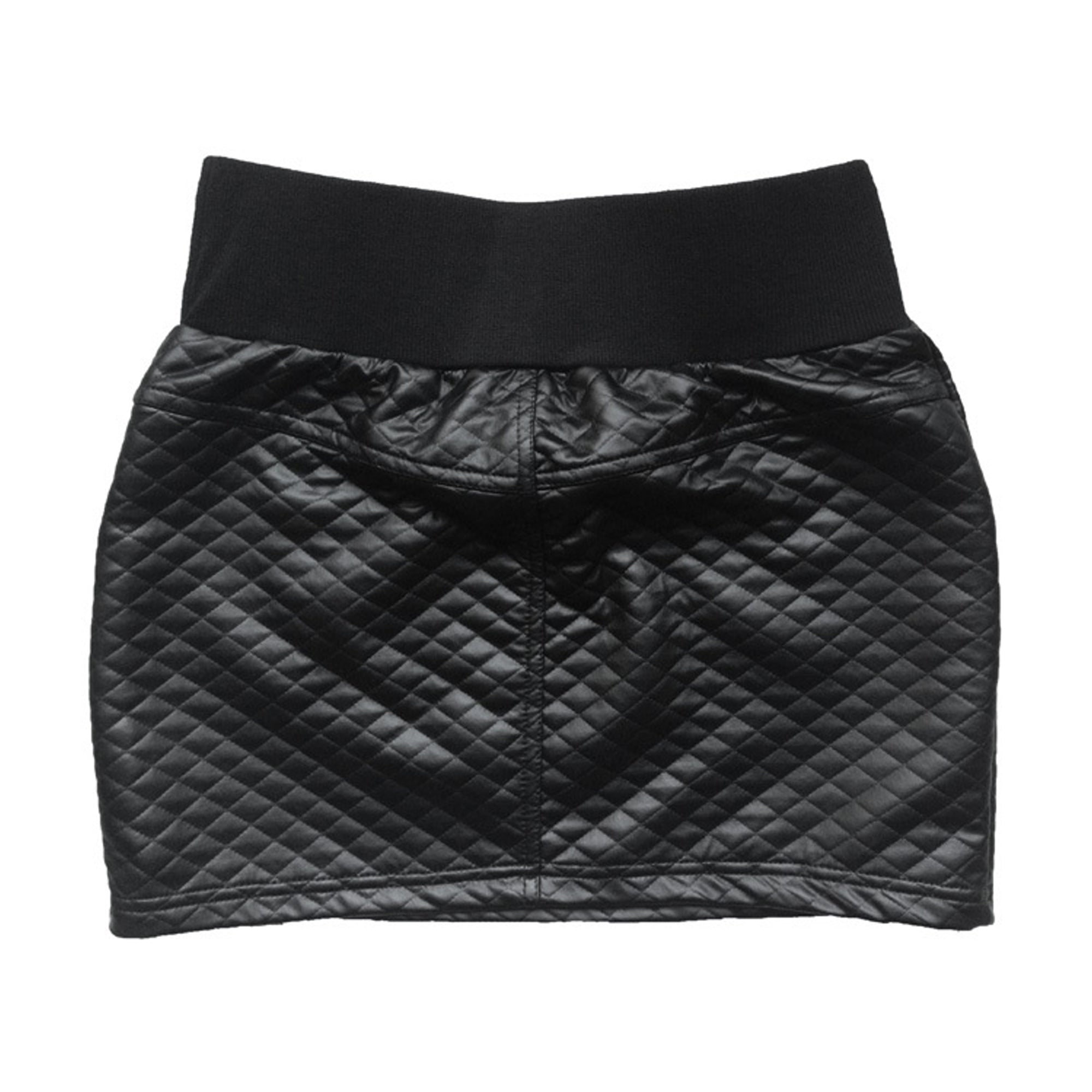 Rubberfashion Glanz kurzer Minirock - sexy Rock Mini Metallic mit Rautenmuster für Damen